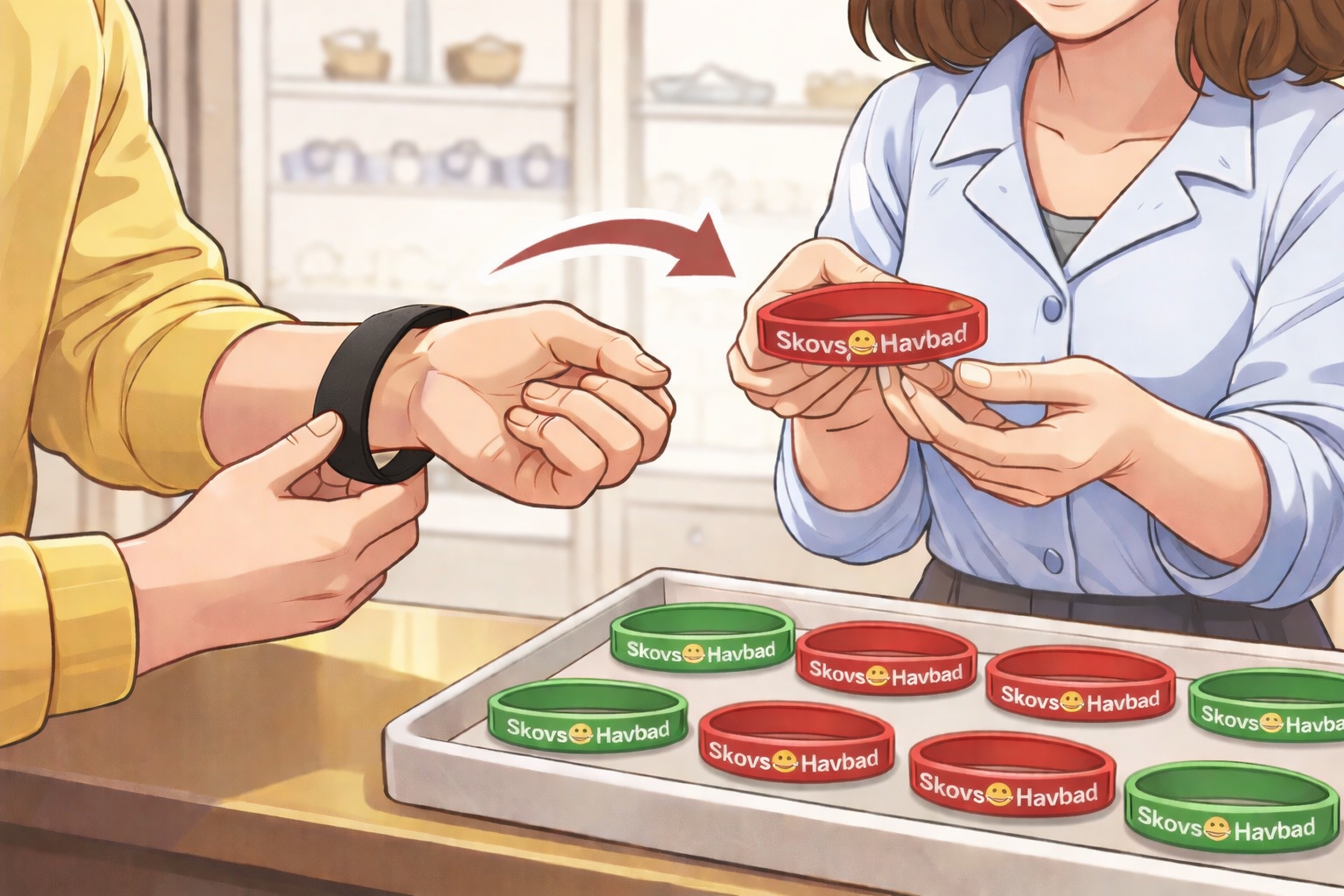 Skift af adgangsarmbånd